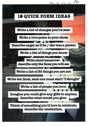 10 Quick Poem Ideas